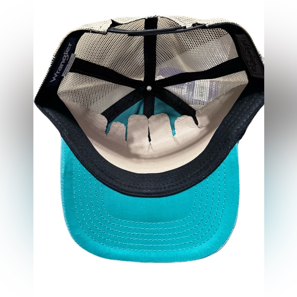 Wrangler Teal Trucker Hat Ladies Fit Adjustable - Picture 4 of 6